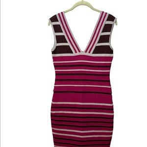 WOW Couture Bodycon Pink & Silver Medium Mini Dress BNWT